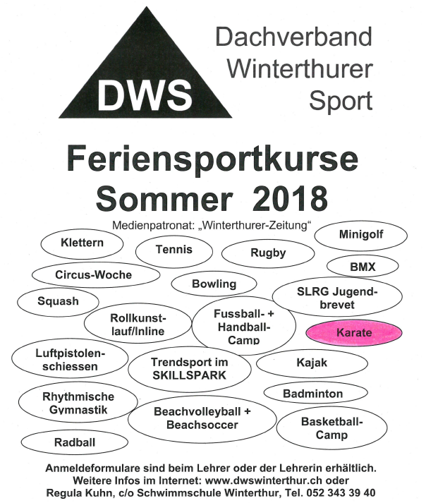 Feriensportkurse Sommer 2018